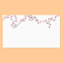 Little pink flowers profile card business cards