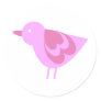 Little Pink Heart Bird valentine Stickers