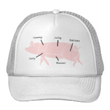 Little Pink Piggie with Tasty Labels Mesh Hat