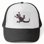 little pink tartan gekko lizard mesh hats