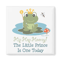 Little Prince Frog 1st Birthday Magnet