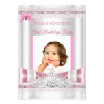 Little Princess Girl First Birthday Party Photo Invitation