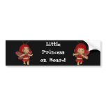 Little Princess on Board Safety Bumper ssticker bumper stickers