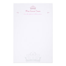 Little Princess Personalised Note-paper Stationery Design