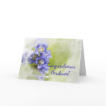 Little Purple Flowers Graduation Congratulations cards