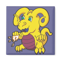 Little Ram Horned Dragon Magnet
