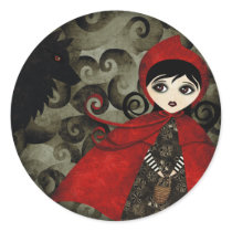 Little Red Capuccine Stickers Seals