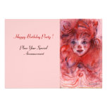 LITTLE RED CLOWN PERSONALIZED INVITES