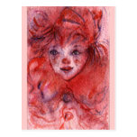LITTLE RED CLOWN POST CARD