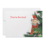 Little red elf invitations