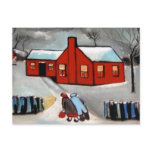 LITTLE RED HOUSE SNOW SCENE POST CARDS