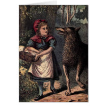Little Red Riding Hood and Wolf Greeting Cards