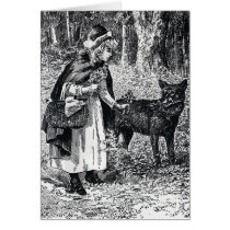 Little Red Riding Hood  and Wolf Notecard