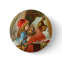 Little Red Riding Hood by Carl Offterdinger Pinback Buttons