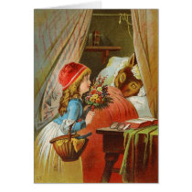 Little Red Riding Hood by Carl Offterdinger Greeting Card