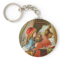 Little Red Riding Hood by Carl Offterdinger Keychains