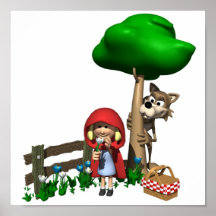 Little Red Riding Hood  Portfolio 15x15 Print