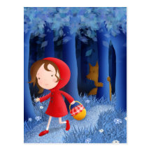 Little Red Riding Hood - postcard