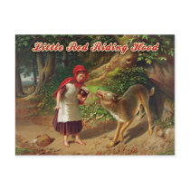 Little Red Riding Hood & the Big Bad Wolf Post Card