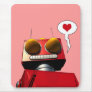 Little Red Robot Love Mousepad