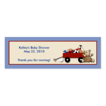 Little Red Wagon TEDDY BEAR Party Favour Tag