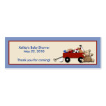 Little Red Wagon TEDDY BEAR Party Favour Tag business cards