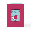 Little Robin blue Valentine Card