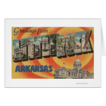 Little Rock, Arkansas - Large Letter Scenes Cards