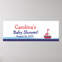 Little Sailboat Personalised Baby Shower Banner