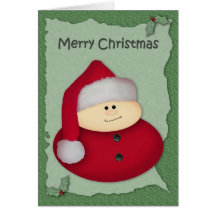 Little Santa Christmas Card