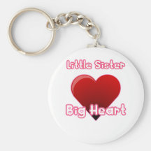 Little Sister, Big Heart Keychain