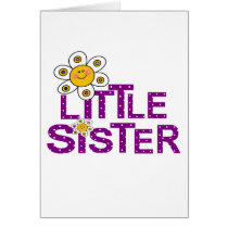 Little Sister Cute Flower Greeting Cards