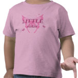 LITTLE sister pink butterfly girl's t-shirt