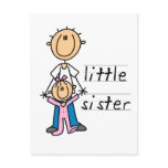 Little Sister with Big Brother T-shirts and Gifts postcards