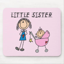 Little Sister With Big Sis Tshirts Mouse Pads