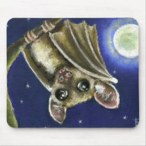Little sleepy bat mouse pad