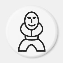 Little smiling man refrigerator magnets