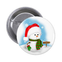 Little Snowman Button