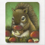 Little squirrel and mushrooms mouse pads
