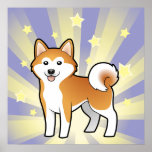 Little Star Akita Inu / Shiba Inu Print