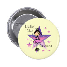 Little Star Ballerina - Brown Hair Buttons