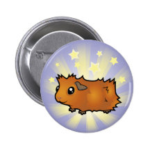 Little Star Guinea Pig (scruffy) Pinback Buttons