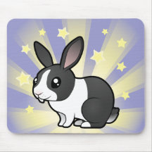 Little Star Rabbit (uppy ear smooth hair) Mousemat