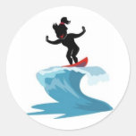 LITTLE SURFER GIRL SURFING SURF WAVES OCEAN FUN STICKERS
