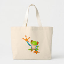 Little tree frog canvas bags