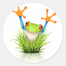 Little Tree Frog in the grass Stickers