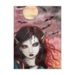 Little Vampire Postcard by Molly Harrison