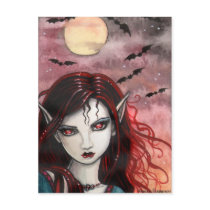 Little Vampire Postcard by Molly Harrison