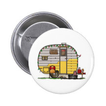 Little Western Camper Trailer Pinback Button