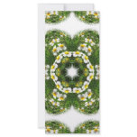 Little White Wildflower Kaleidoscope Art 3 rack cards